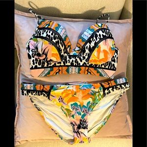Nanette Lepore Bikini with underwire bra-like top